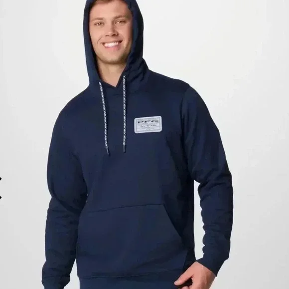 NWT! Navy Columbia Men's PFG Castback Hoodie SIZE XL . Still in Packaging.💋 - Picture 5 of 7